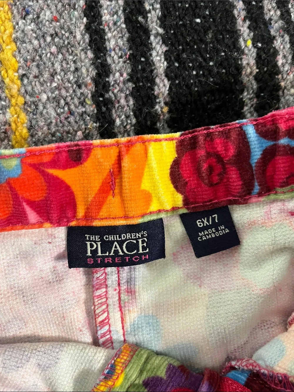 The Children's Place Multicolor Floral Corduroy Patchwork Skirt